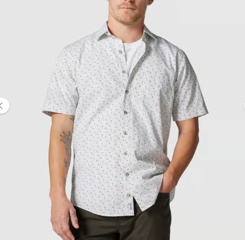 Rodd & Gunn XL Sailboat Micro-Print Novelty Fabric Button-Down Shirt Coastal
